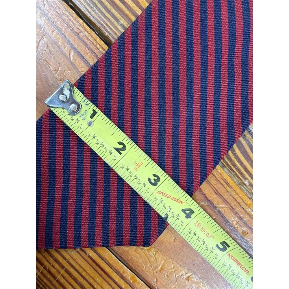 Lauren Ralph Lauren Tie MEN'S Red Blue Geometric USA Vintage Classic Office Work
